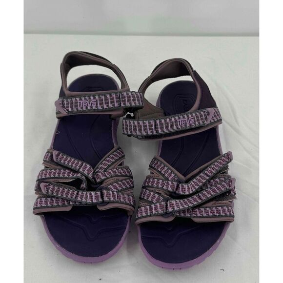 Teva FM1220L Purple Adjustable Patterned Sport Sandals Size USA‎ 2 Girl - Picture 1 of 6